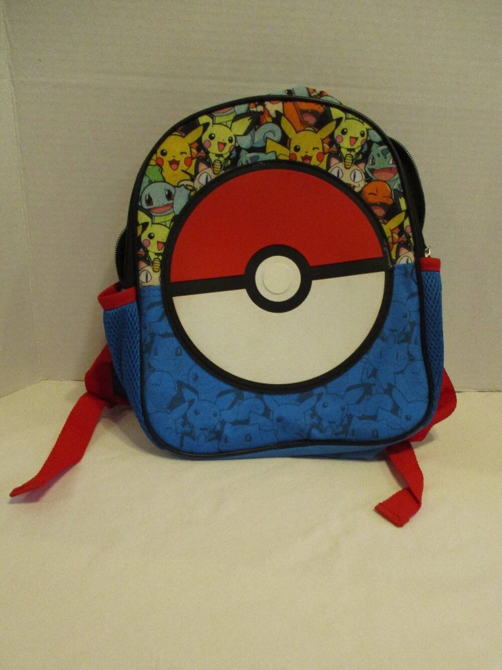 Pokemon Backpack Bag Small Red White Blue Top Zip Outdoors School Trips Bag